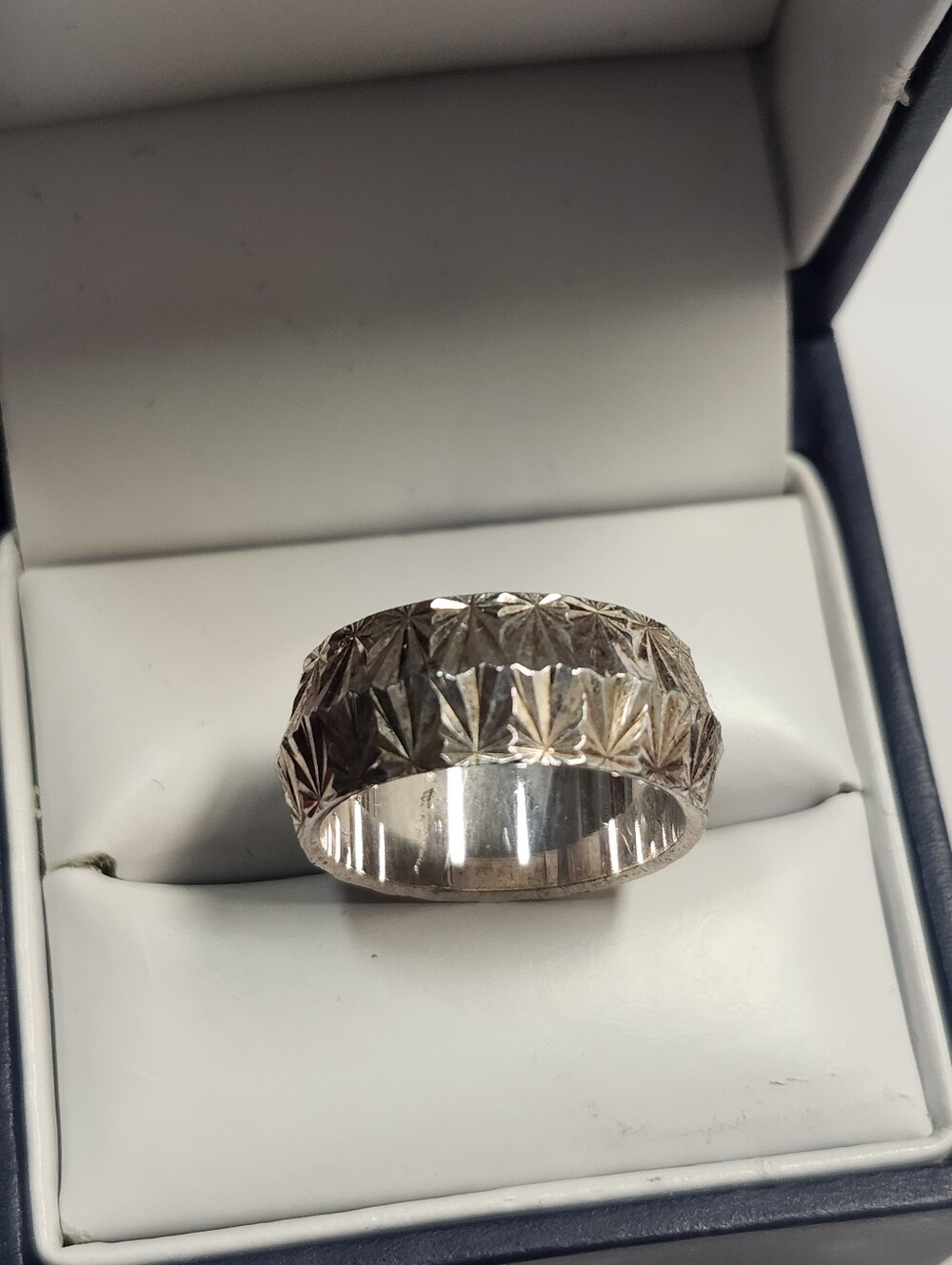 Milor Sterling Silver Plated Ring Italy Size 4.75